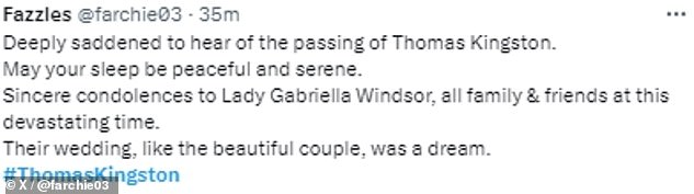 1709172853 974 Thomas Kingston death Royal supporters send condolences after Lady Gabriellas