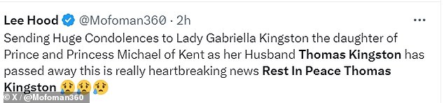 1709172854 242 Thomas Kingston death Royal supporters send condolences after Lady Gabriellas
