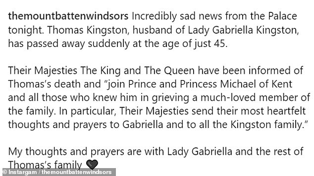 1709172854 596 Thomas Kingston death Royal supporters send condolences after Lady Gabriellas