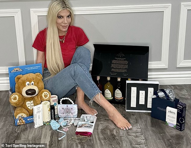 In an Instagram post promoting a Valentine's Day giveaway, Tori posed among the household items up for grabs on what appeared to be the floor of her new home.