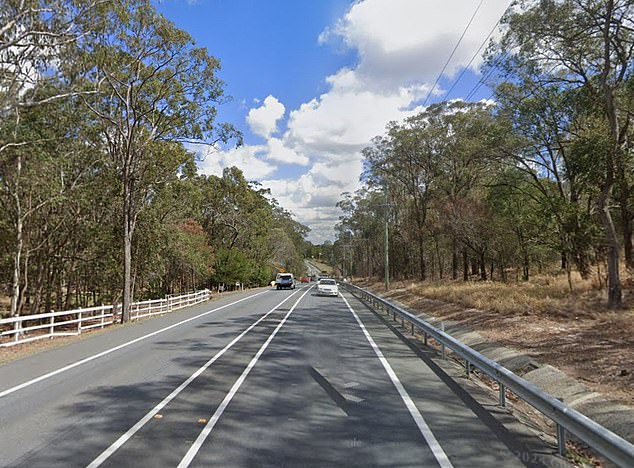 The ambulance was on Mount Cotton Rd in Capalaba (pictured) when a car allegedly began running towards them, swerved repeatedly towards them and an occupant brandished what they believed was a gun.