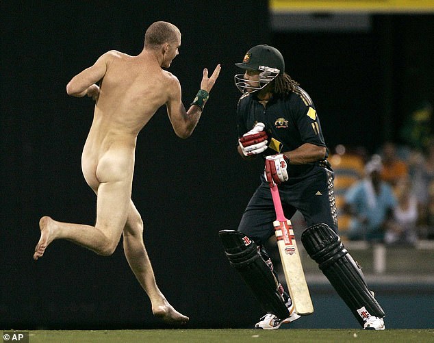 The late Andrew Symonds did the same during a one-day international cricket match in 2008 at the Gabba in Brisbane.