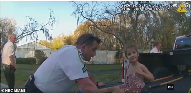 Body camera footage from the rescue shows the touching moment officers finally found the boy.