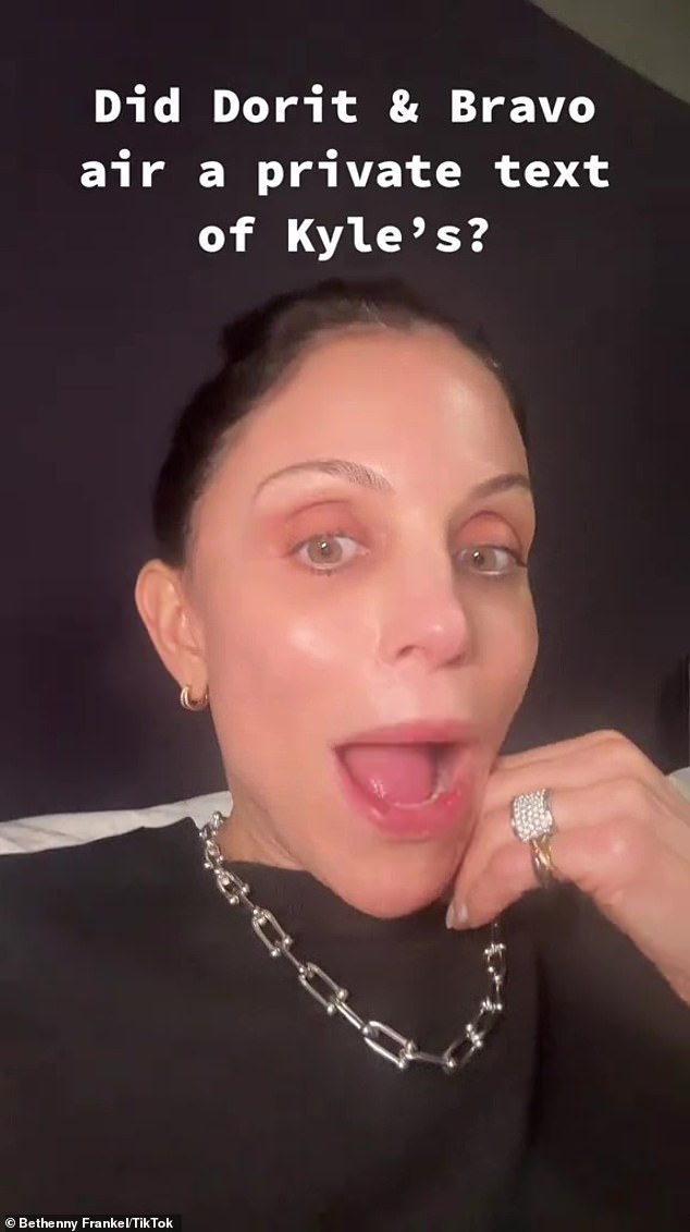 Real Housewives of New York star Bethenny Frankel, 53, weighed in on the situation earlier this week and slammed Dorit for the 'rape.'