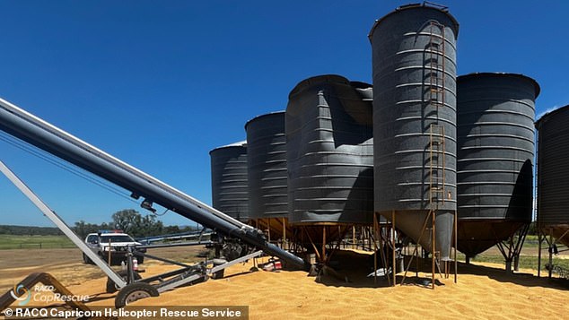 The grain silo allegedly failed and released several tons of grain, as well as metal sheets, onto the man.  It took hours to rescue the 34-year-old man who suffered significant injuries to his legs and feet.