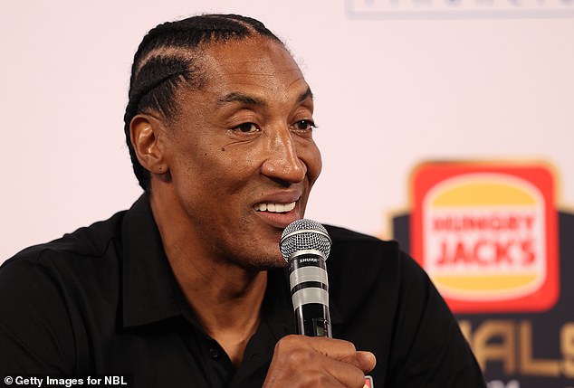 Pippen (pictured in Melbourne last week) shocked fans by admitting Jordan was the greatest basketball player of all time in an interview with the Today Show on Tuesday.