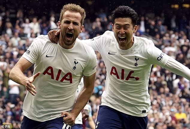 Harry Kane (left) once joked that he spent more time with Son Heung-min (right) than his own wife.