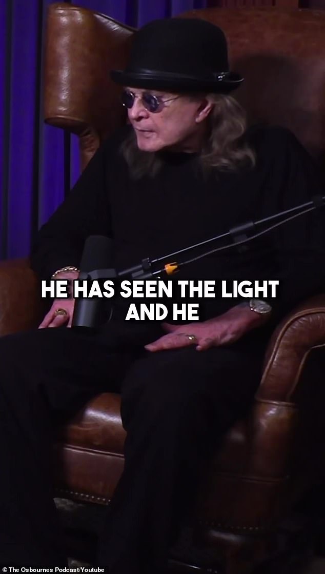 After Kelly revealed how her boyfriend and baby daddy had 'seen the light' on the issue after many conversations and couples therapy, Ozzy chimed in and said, 'Well, it's in his favor.'