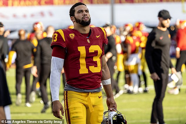 Chicago is deciding whether to keep Fields or trade him to draft USC quarterback Caleb Williams