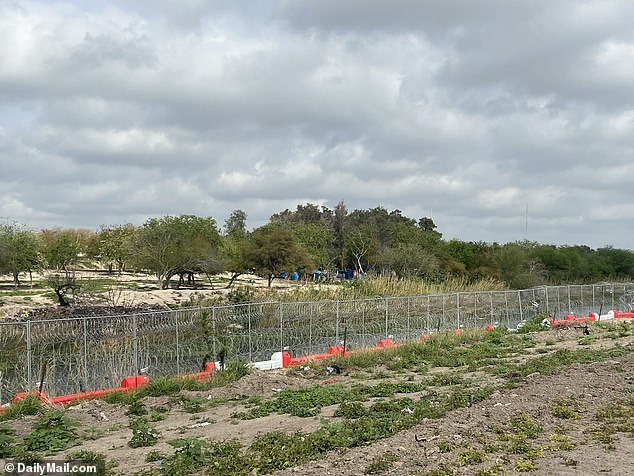 The border zone near Camp Monument, the area in Brownsville to process migrants