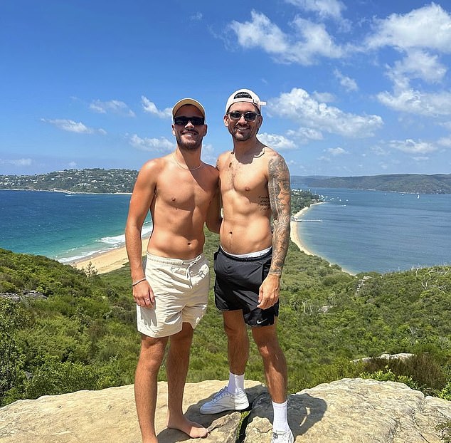 Police arrived on North West Arm Road in Grays Point, in Sydney's south, as they searched for the bodies of Jesse Baird (left) and her flight attendant boyfriend Luke Davies (right).