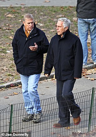 Andrew with deceased pedophile Jeffrey Epstein in New York, 2011