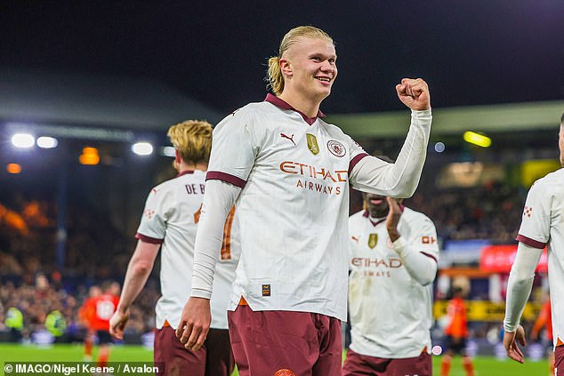 United will face a rampaging City side, who scored six goals against Luton on Tuesday, with Erling Haaland scoring five.