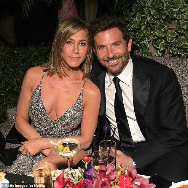 Here he put his arm around Jennifer Aniston at Netflix's 2024 SAG Celebration at Chateau Marmont on February 24.