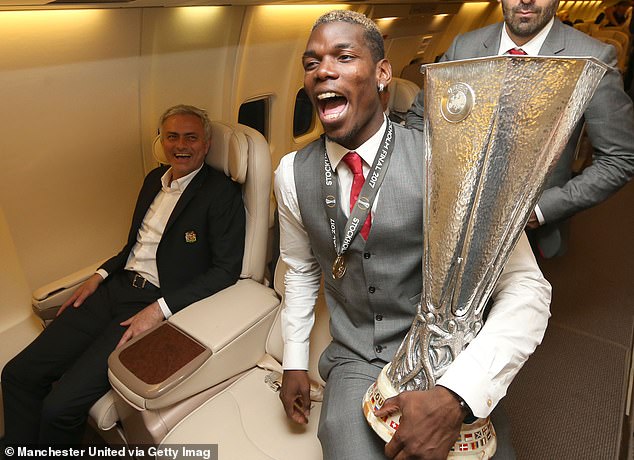 Pogba won two League Cups with Man United and the Europa League with Mourinho in 2017