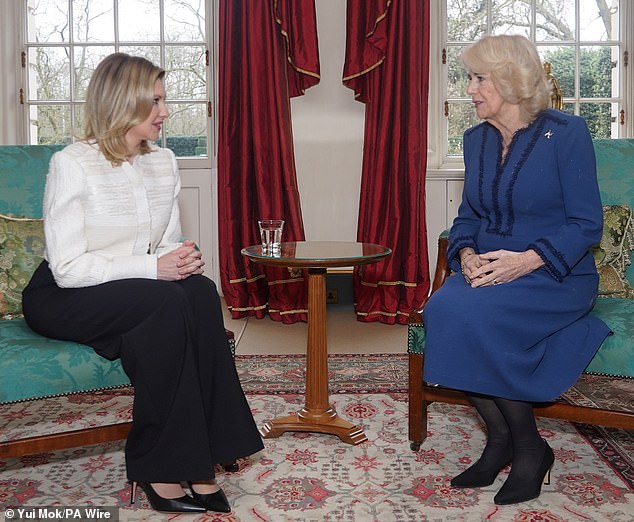 Camilla received the wife of the Ukrainian president at her London residence on Thursday morning.