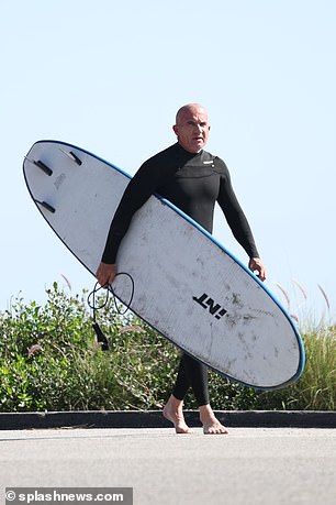 Dysfunctional family drama seemed to be weighing on the Prison Break actor, 54, as he tried to escape it all with a surf session in Malibu on Wednesday.
