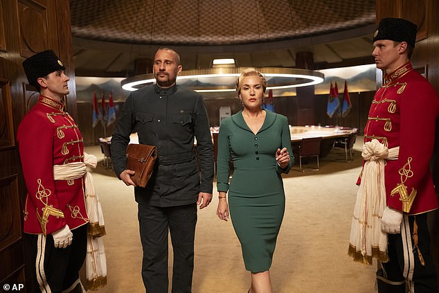 The Chancellor (Winslet) and Herbert (Schoenaerts) (pictured), whom she initially hires to test the humidity in each room for fear of mould, become closer as she begins to become more paranoid.