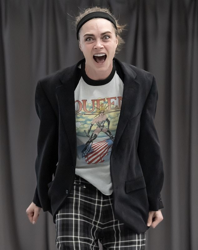 Cara Delevingne will make her West End debut in less than two weeks and she clearly has no shortage of enthusiasm.