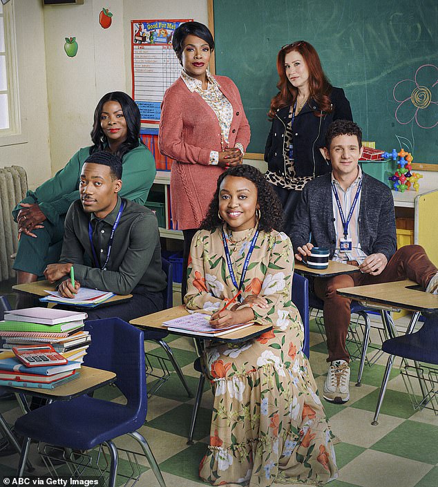 The comedy series stars (from left) Tyler James Williams as Gregory, Janelle James as Ava, Quinta Brunson as Janine, Sheryl Lee Ralph as Barbara, Chris Perfetti as Jacob and Lisa Ann Walter as Melissa.