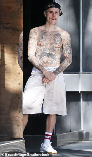 Justin Bieber has a lot of tattoos (pictured in 2020)