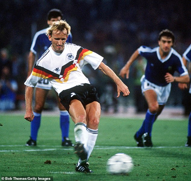 Andreas Brehme converted the decisive penalty as West Germany won the 1990 World Cup.