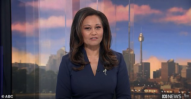 Out of the doghouse: ABC Weekend Breakfast presenter Fauziah Ibrahim returns to air after abruptly disappearing from screens in April.  (Pictured on air over the weekend)
