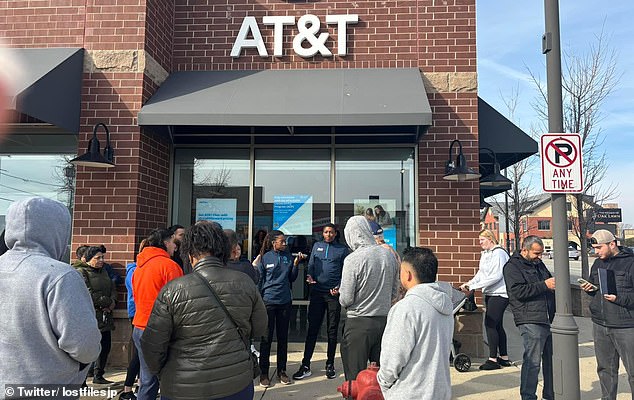 Americans stood outside AT&T stores seeking answers to why they were without cell service for hours