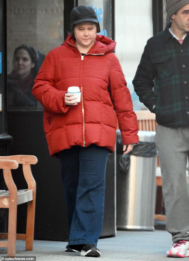 Amy Schumer, 42, was seen enjoying coffee with her husband Chris Fischer in New York on Friday, just one day after breaking her silence over concerns about her face 
