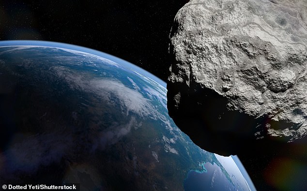 The asteroid, called 2024 DW, is expected to approach within 225,000 kilometers of our planet on Thursday, even closer than the Moon (artist's impression of an approaching space rock)