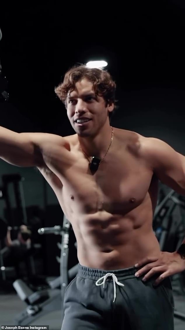 Arnold Schwarzenegger’s son Joseph Baena, 26, shows off his chiseled physique in a new Instagram video
