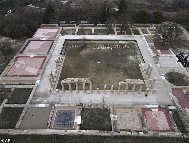 The palace, an hour's drive from Thessaloniki, is the largest surviving building from the classical Greek period, at 15,000 square meters.