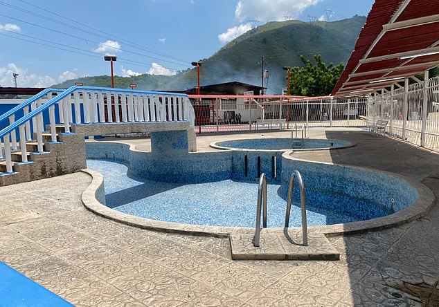 The Aragua Train pool that was located next to a children's play area