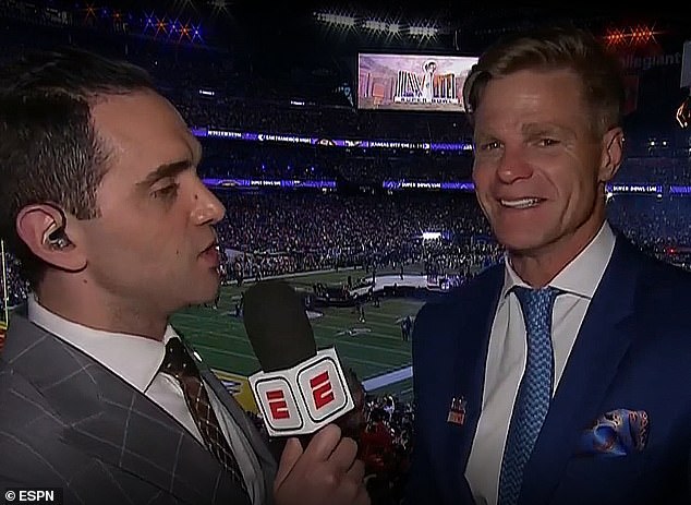 AFL star Nick Riewoldt joined ESPN analyst Phil Murphy in covering the Super Bowl for the Aussies.