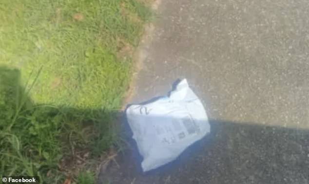 An Australia Post delivery driver was sacked after making a very poor effort delivering a parcel (pictured) on January 13.  They left it at the wrong address.