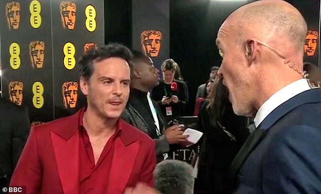 The BBC has apologized for a 'poorly judged' red carpet interview with Andrew Scott in which he was asked about fellow actor Barry Keoghan's genitals.