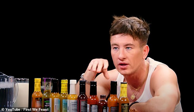 Barry became the latest star to take on Sean Evans in his online series Hot Ones, even ripping off his shirt while devouring a series of hot wings.