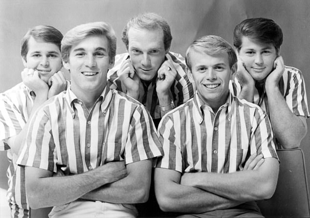 Wilson (far right) is considered one of the greatest songwriters of the 20th century for his groundbreaking work with The Beach Boys (pictured in 1964).  In addition to composing many of his songs, he sang lead and backing vocals and played various instruments on his records;  (Left to right) Carl Wilson, Dennis Wilson, Mike Love, Al Jardine and Brian Wilson