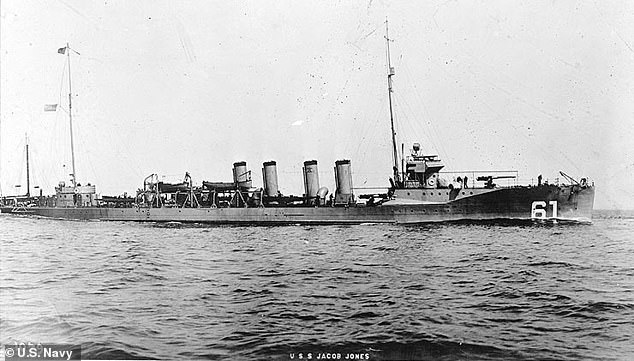 The destroyer lost was USS Jacob Jones DD 61, part of the initial group of ships sent for the American war effort in April 1917.