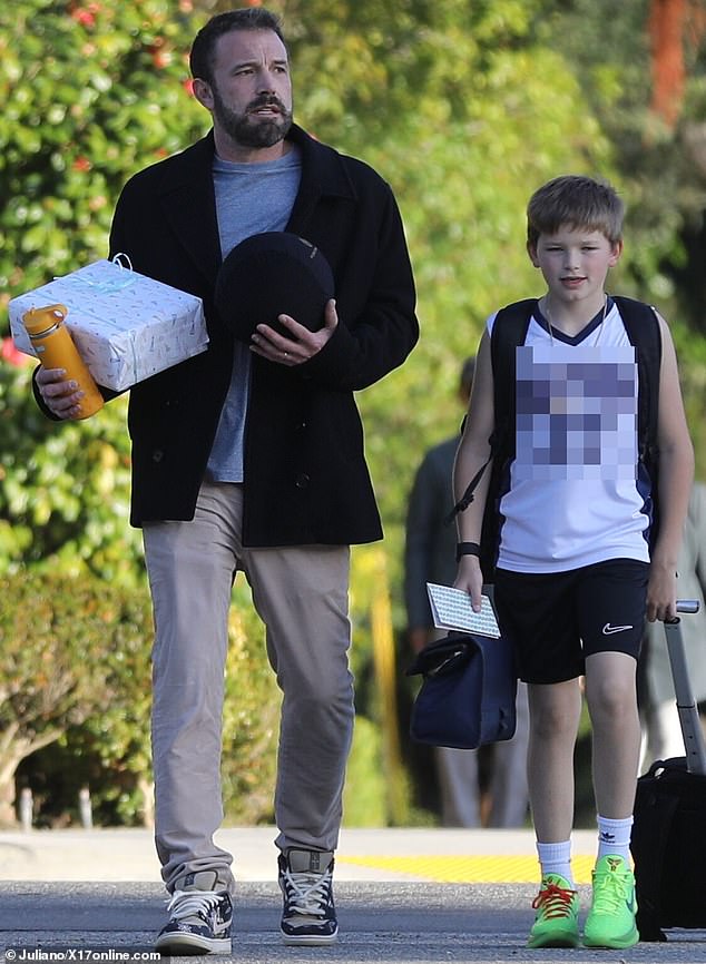Ben Affleck could be seen enjoying a moment of togetherness with his son Samuel as they celebrated the little one's 12th birthday.
