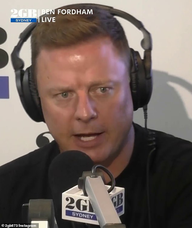 Radio host Ben Fordham (pictured) criticized politicians for having double standards after many photos were shared wishing people a 