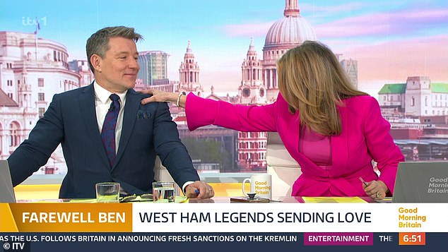 The presenter is saying goodbye to the morning show after a decade of presenting it with his old friend Kate, after landing a new job as permanent presenter of This Morning.