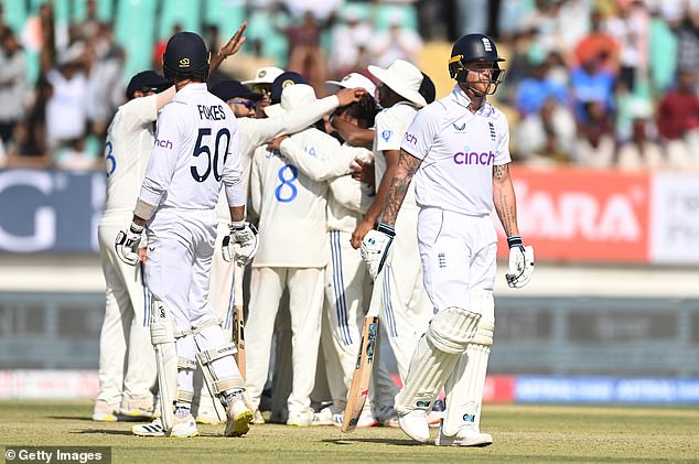 England collapsed with the bat again as they lost the third Test against India by 434 runs.