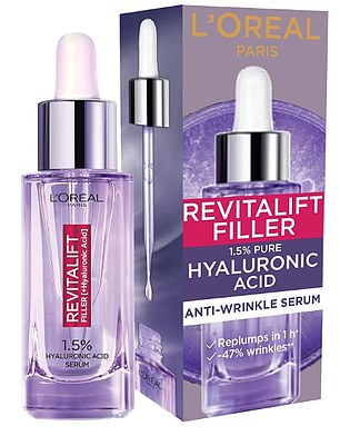 Scientists say the benefits of hyaluronic acid may be overstated.  The ingredient is found in many products, including anti-aging serum (pictured).