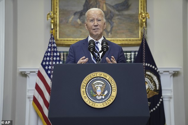 President Joe Biden placed the blame for Alexei Navalny's death squarely on Russian President Vladimir Putin and froze as he tried to articulate an attack on former President Donald Trump for his recent comments about Russia.