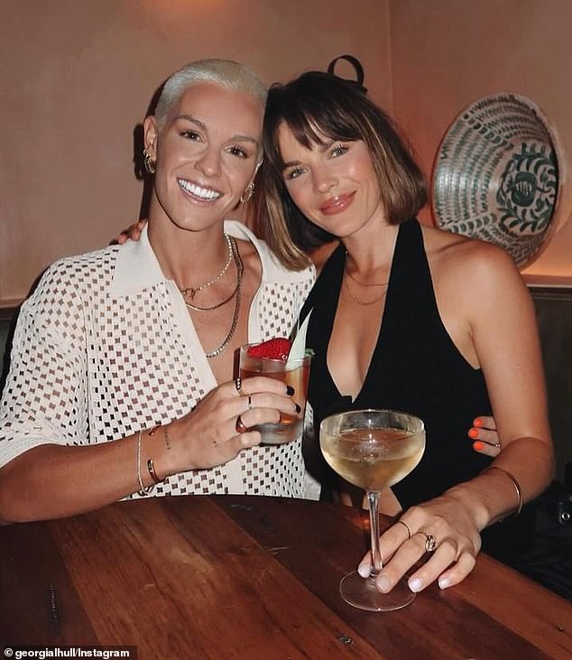 Big Brother Australia star Katie Williams (left) appears to have confirmed her engagement to her girlfriend of two years, Georgia Hull (right).
