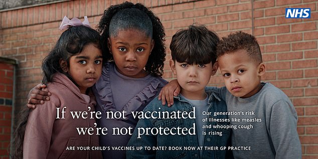If we're not vaccinated, we're not protected is the compelling message at the heart of a new NHS children's vaccination campaign