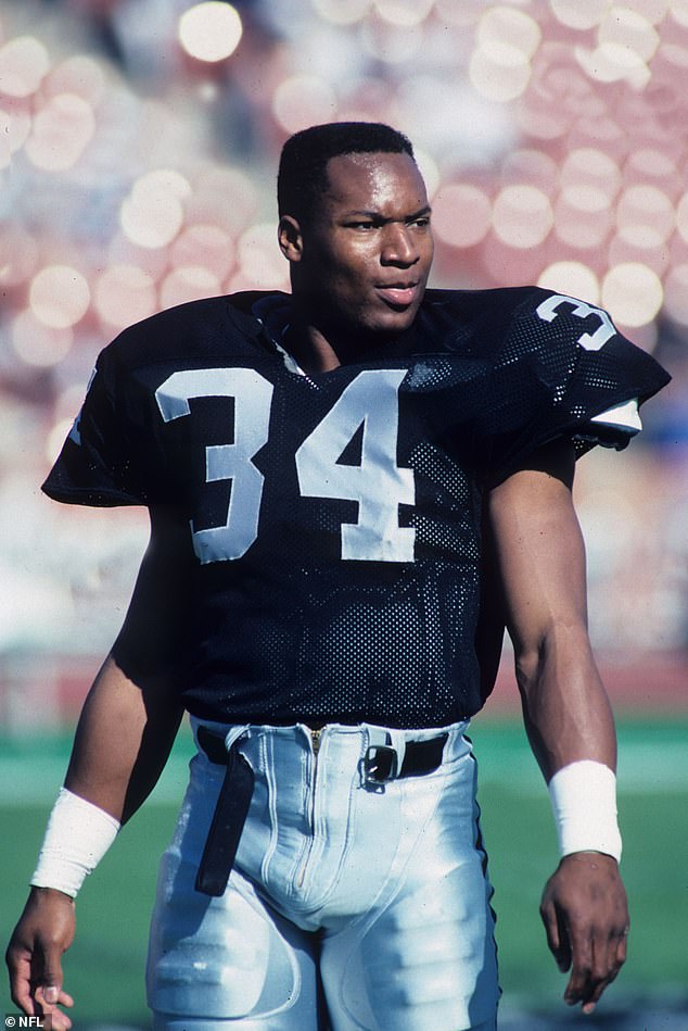 Jackson rushed for 2,782 yards and 16 touchdowns in four years with the Los Angeles Raiders.