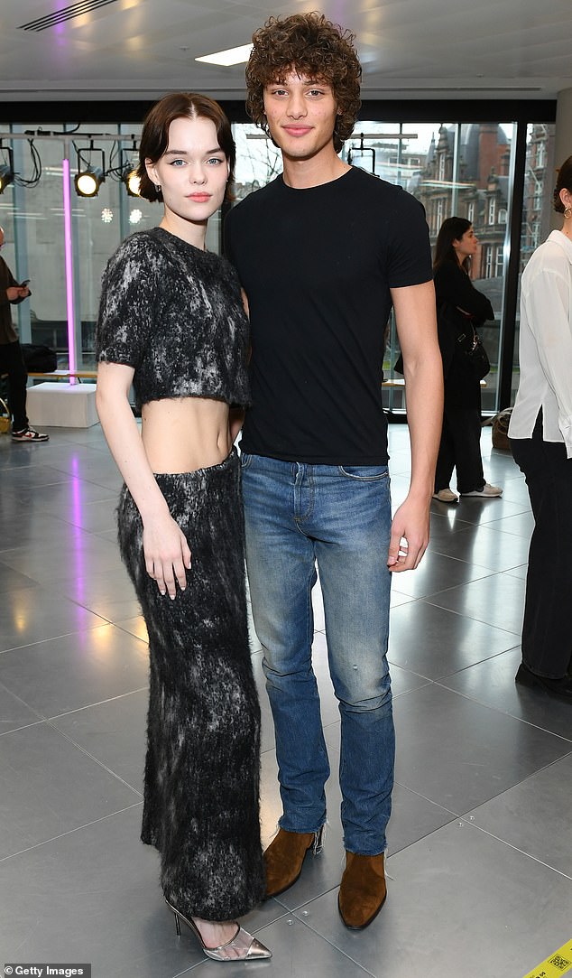 Bobby Brazier, 20, kicked off his London Fashion Week on Friday by heading to three different shows with his model friend Delphi Primrose, also 20.