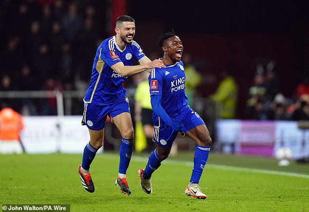 Abdul Fatawu (right) scored a spectacular goal as Leicester beat Bournemouth 1-0